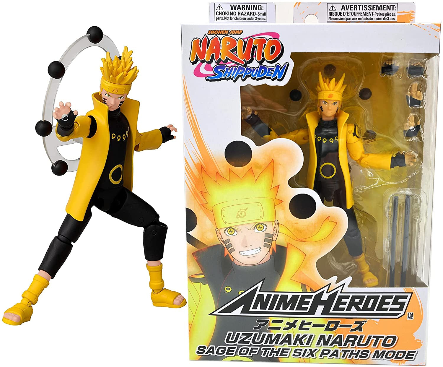 Naruto Shippuden - Uchiha Sasuke & Uzumaki Naruto Rivals Pack - Anime Heroes  - Bandai action figure