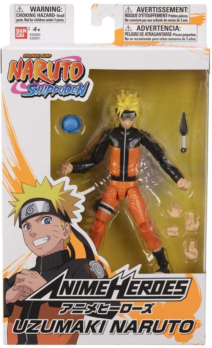 Bandai Anime Heroes Uzumaki Naruto Action Figure Toy