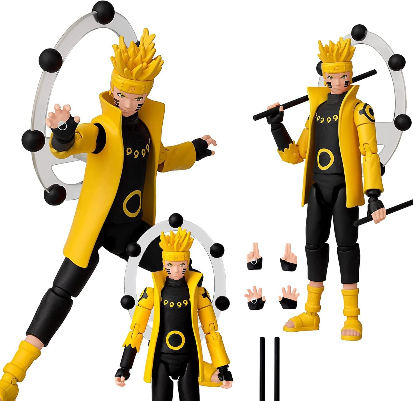 Bandai Naruto Anime Heroes Naruto Uzumaki Naruto Sage of Six Paths Action Figure Toy