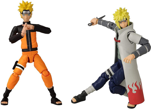 Bandai Anime Heroes Uzumaki Naruto and Namikaze Minato Hokage Action Figures