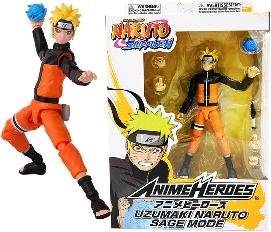 Bandai Naruto Anime Heroes Naruto Uzumaki Naruto Sage Mode Action Figure Toy