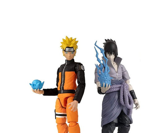 Bandai Anime Heroes Rivals 2 Pack Uzumaki Naruto and Sasuke Uchiha Toy Action Figures