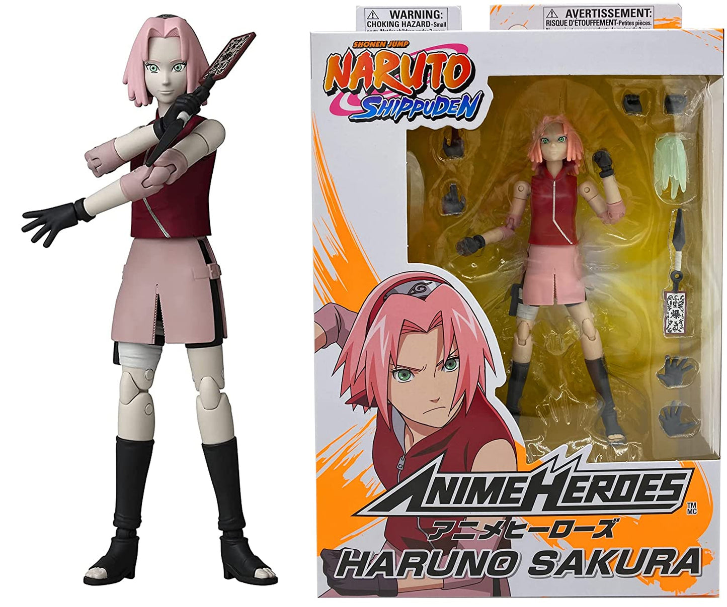 Bandai Naruto Anime Heroes Haruno Sakura Action Figure Toy