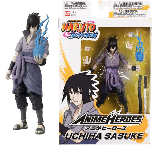 Bandai Naruto Anime Heroes Sasuke Uchiha Action Figure Toy